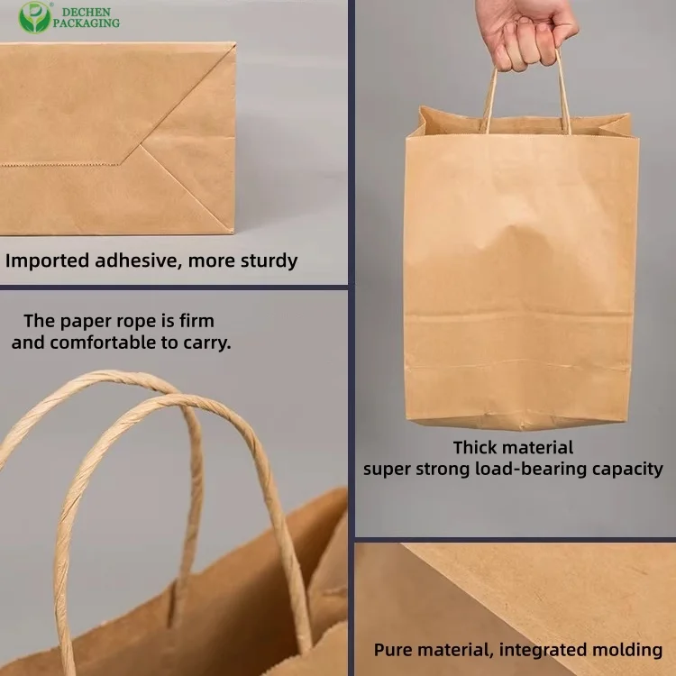  White Paper Bags With Handles Wholesale